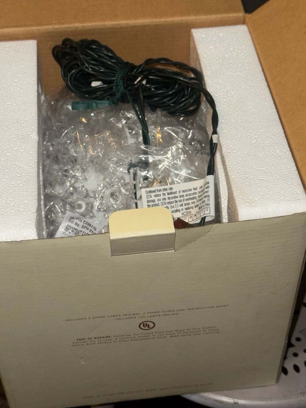 Pottery Barn Lighted Sphere Christmas Decoration with 100 Clear Starburst Lights